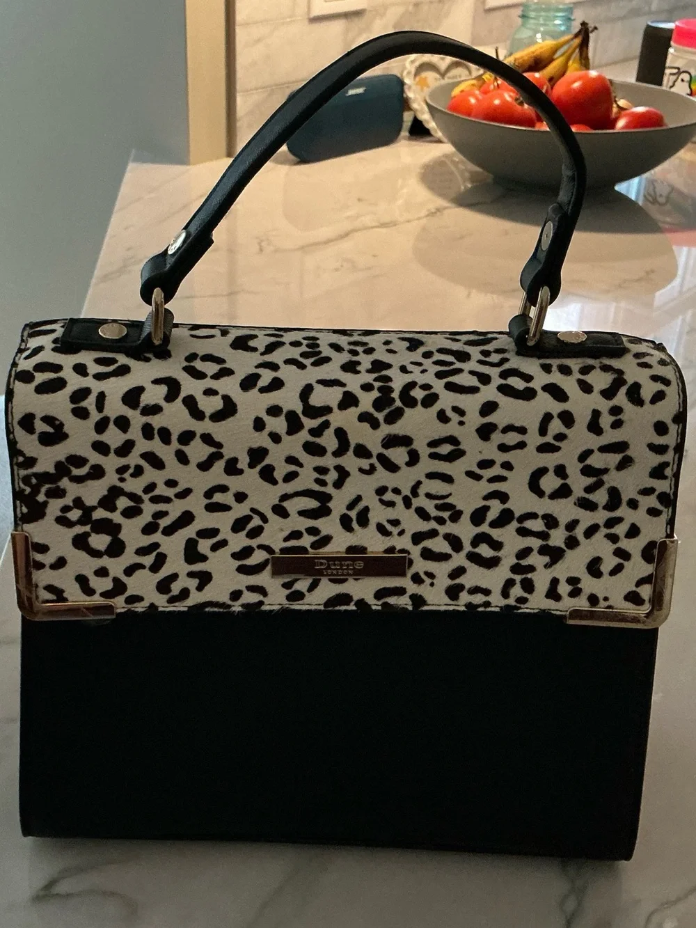 Dune London Calf Hair Flap Handbag 2 Piece Set
